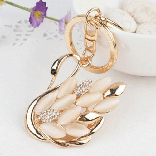 Unique Swan Pendant Keychain