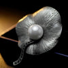 Crystal Pearl Rhinestone Scarf Pin Brooch