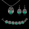Woman Owl Turquoise Jewelry