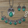 Woman Owl Turquoise Jewelry